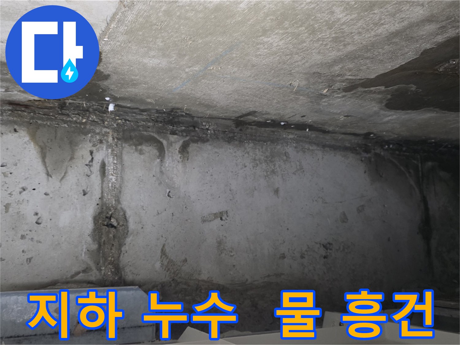 남양주 건물 지하 누수 - 흥건한 물
