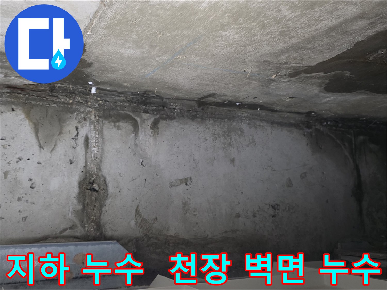 오남 건물 지하 누수 - 천장과 벽면 누수