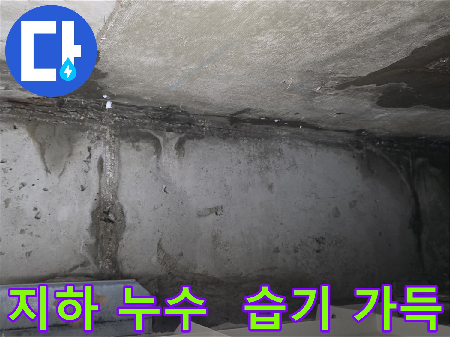 오남리 건물 지하 누수 - 습한 환경