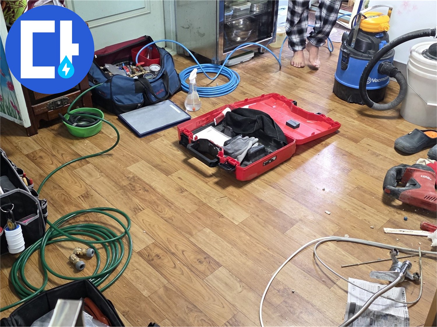 남양주 진건읍 누수 현장 - 누수 공사를 위한 모든 준비가 완료되었습니다. 꼼꼼한 시공을 약속드립니다.
