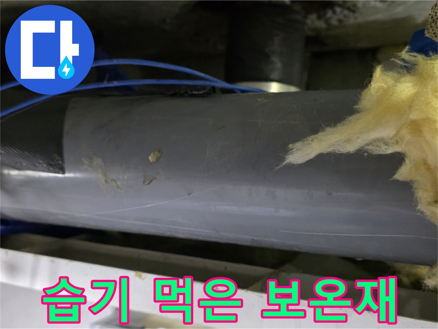 습기 먹은 보온재 - 곰팡이 번식 및 단열 효과 저하