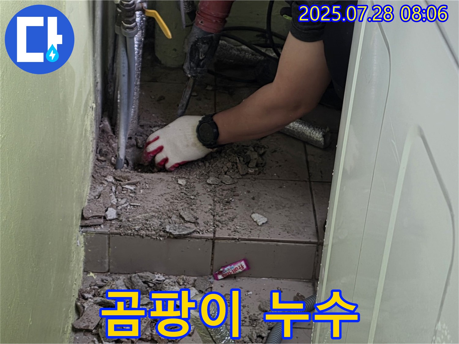 화도읍 두산아파트 누수 - 누수 부위 주변, 곰팡이 발생
