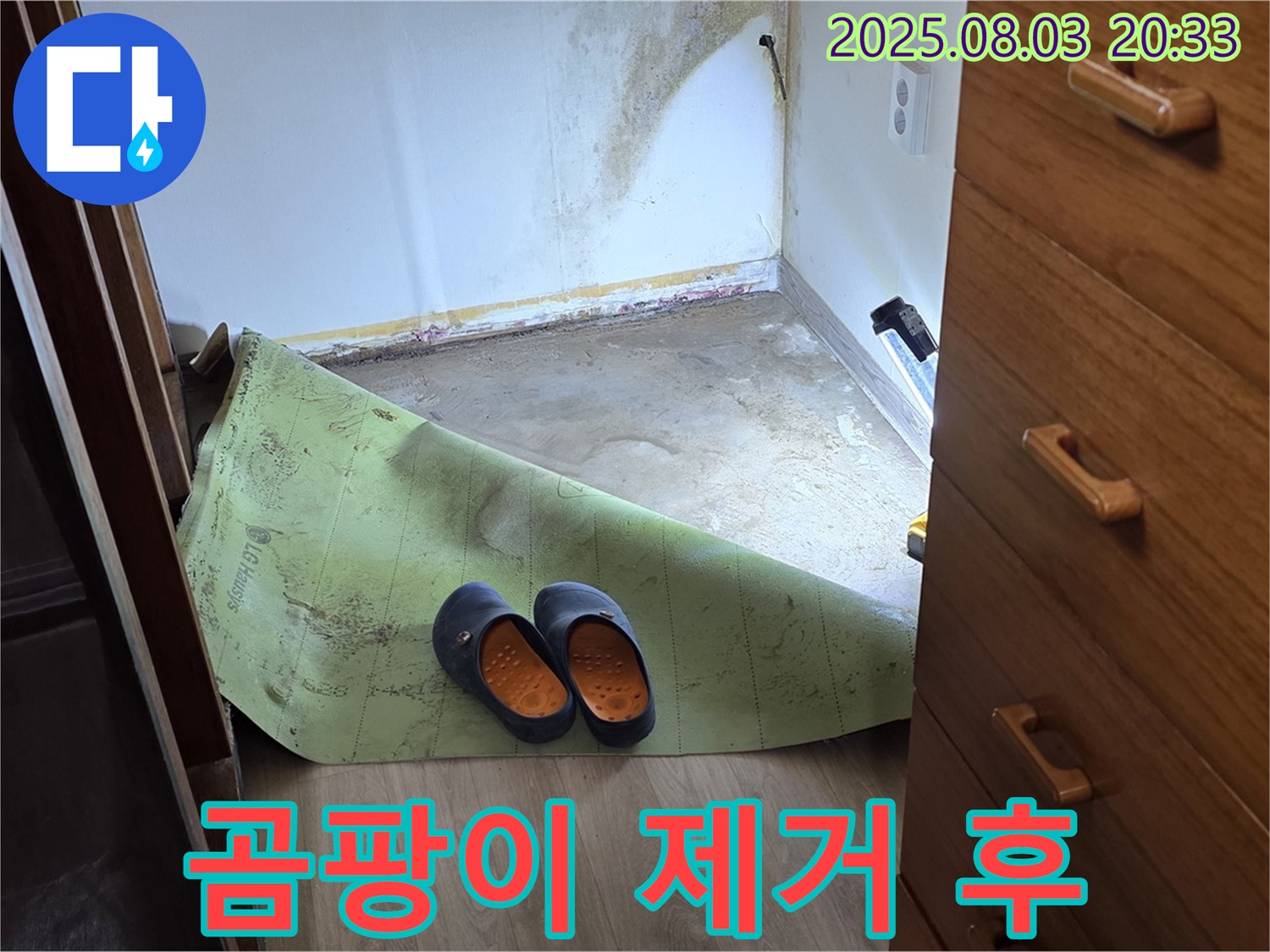 곰팡이 제거 후 - 습기 관리 중요