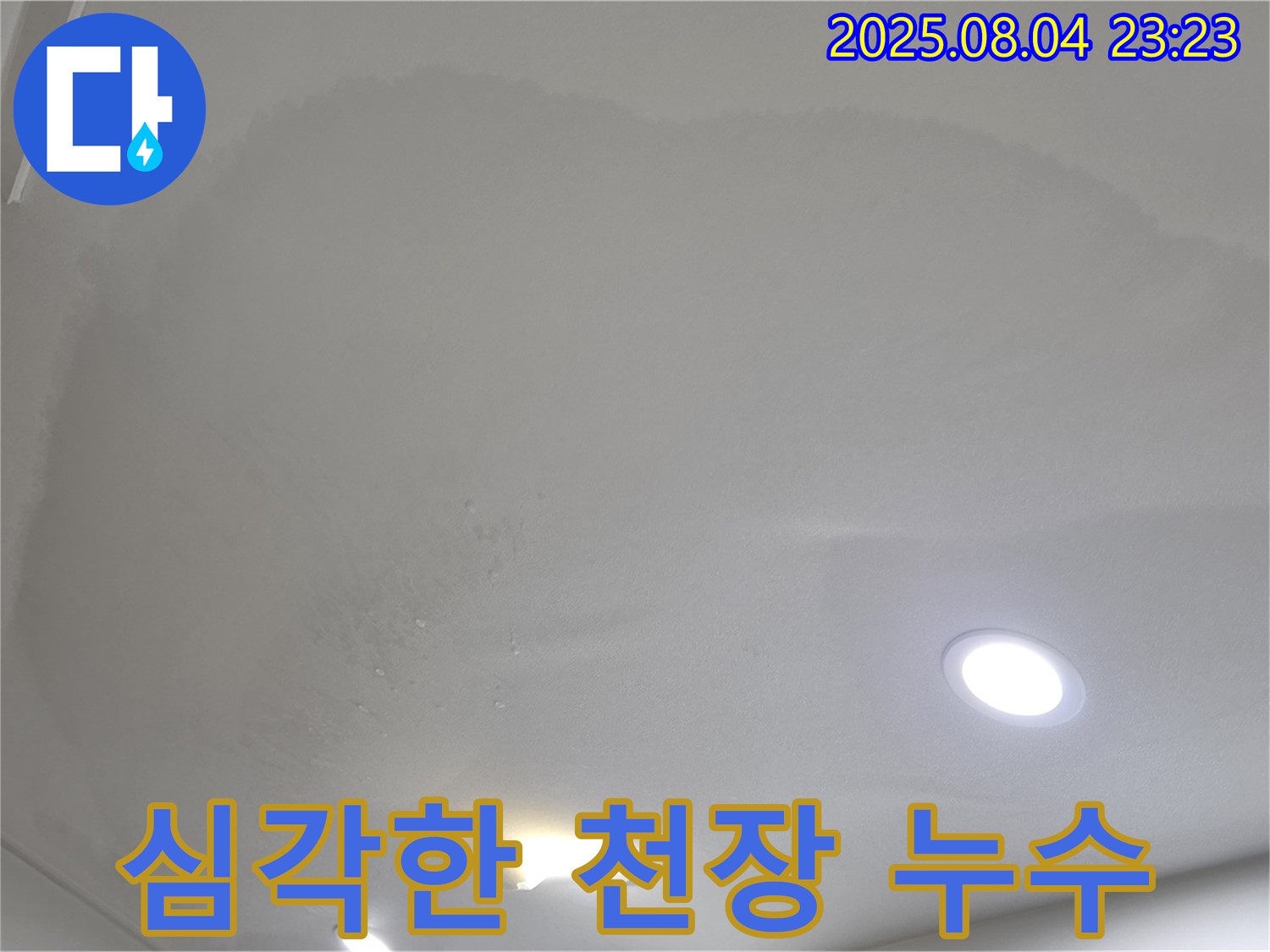 양주 삼숭동 아파트 누수 - 심각한 천장 누수 상황