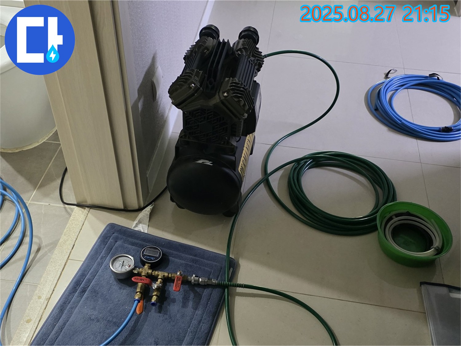 분당구 운중동 산운마을 누수 - 공압 검사로 빠르고 확실하게 누수를 해결하는 과정을 담았습니다.