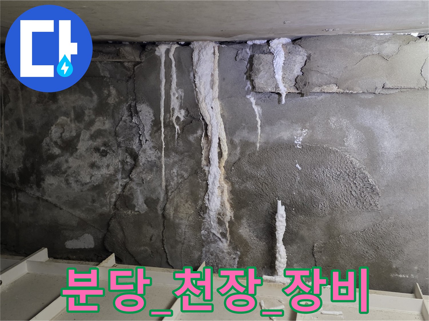 분당 콘크리트 천장 - 첨단 장비로 누수 탐지