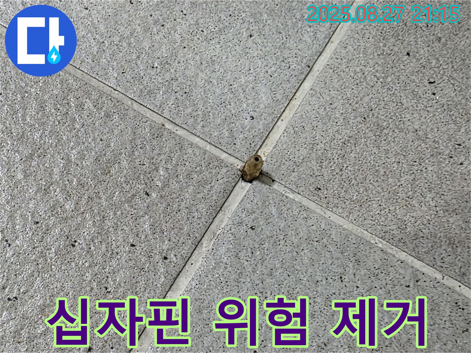 타일 십자핀 - 누수 위험 요소 제거 작업