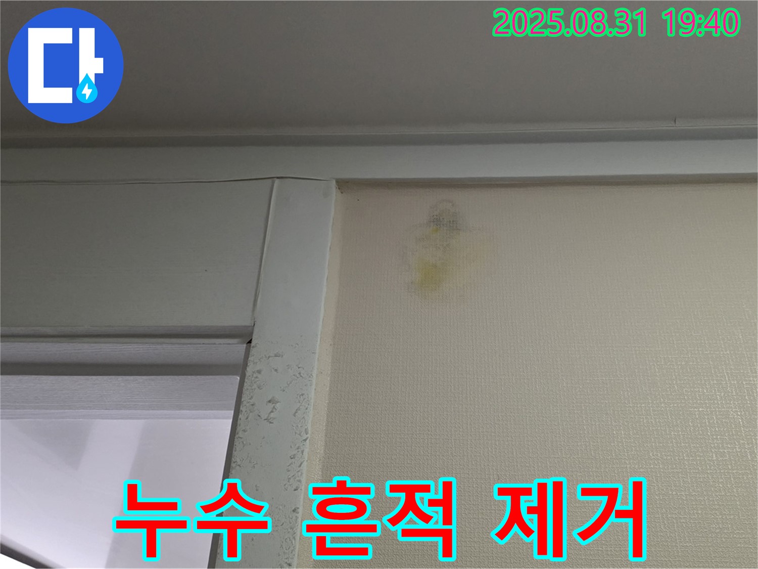 누수 흔적 제거 - 성남 분당구 산운로 누수