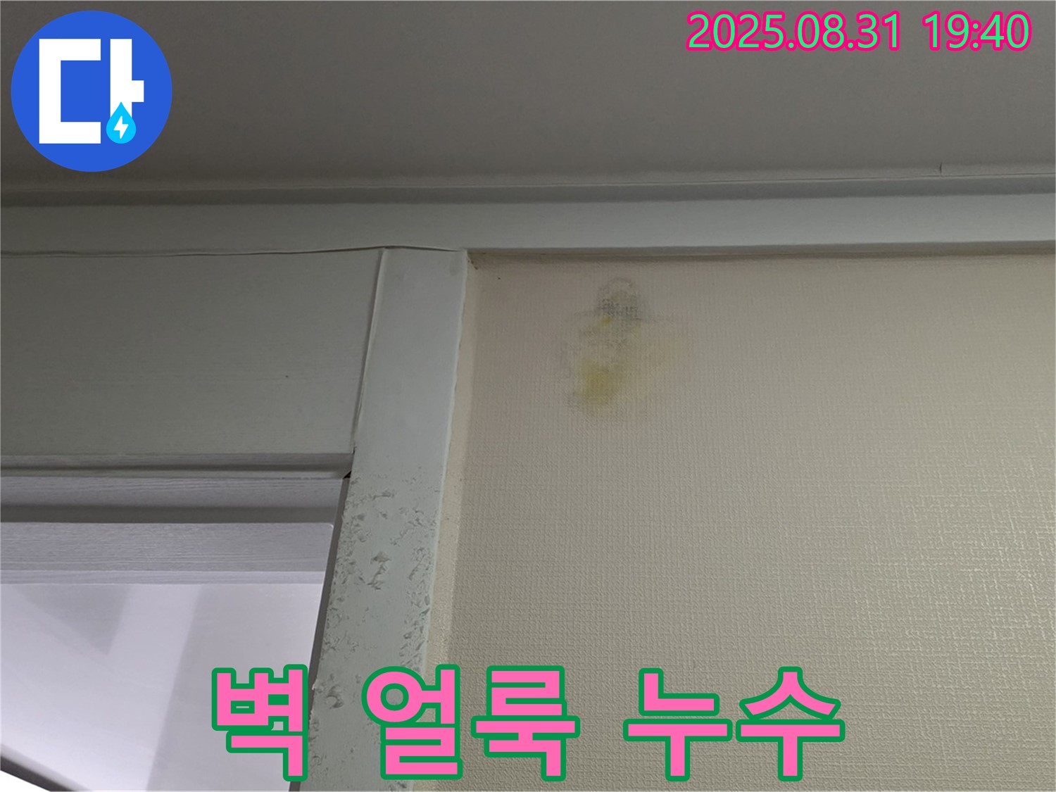 분당 산운마을 누수 - 벽에 생긴 얼룩, 누수의 흔적