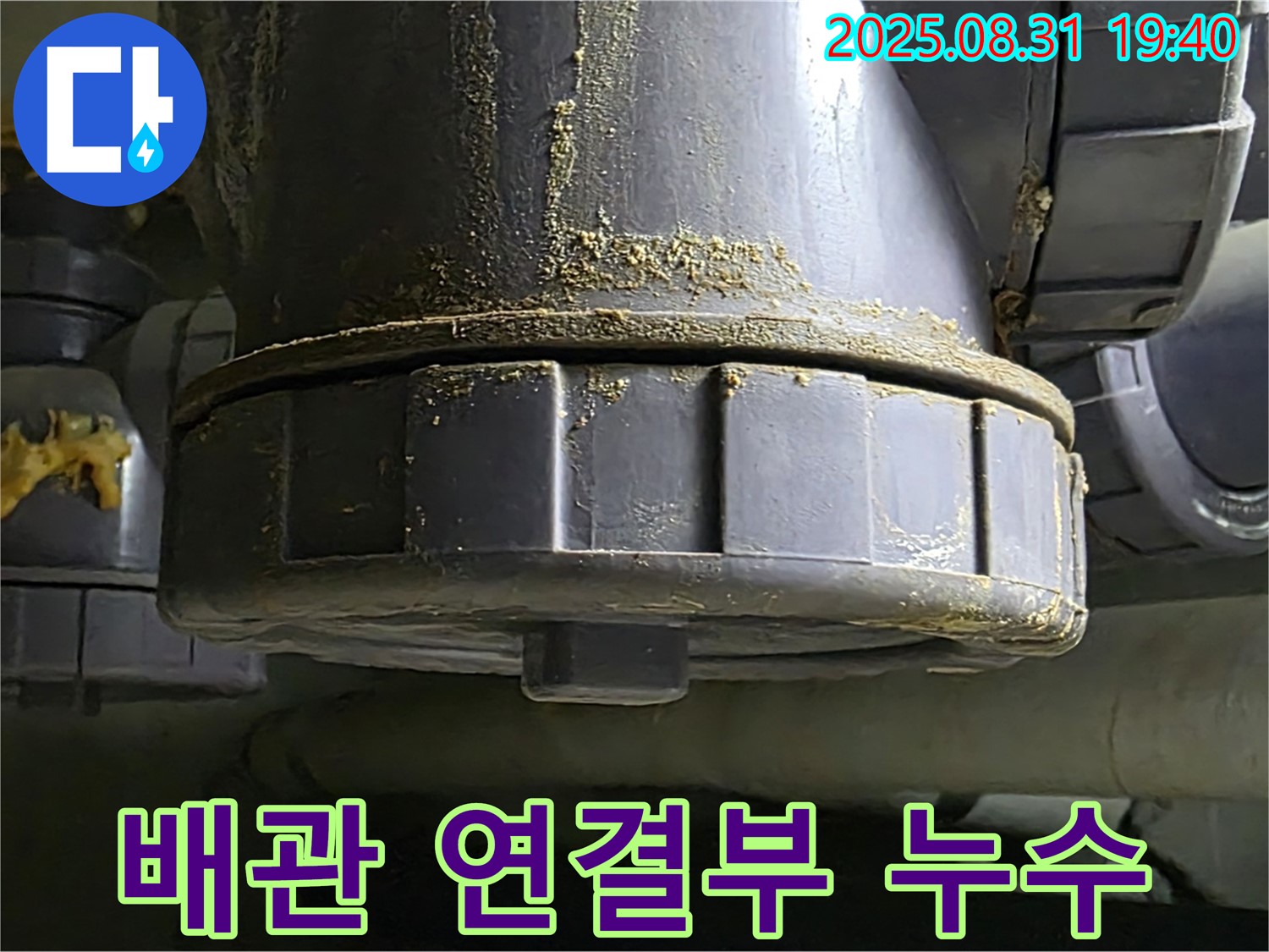 분당구 백현동 누수 - 배관 연결 부위에서 누수 발생