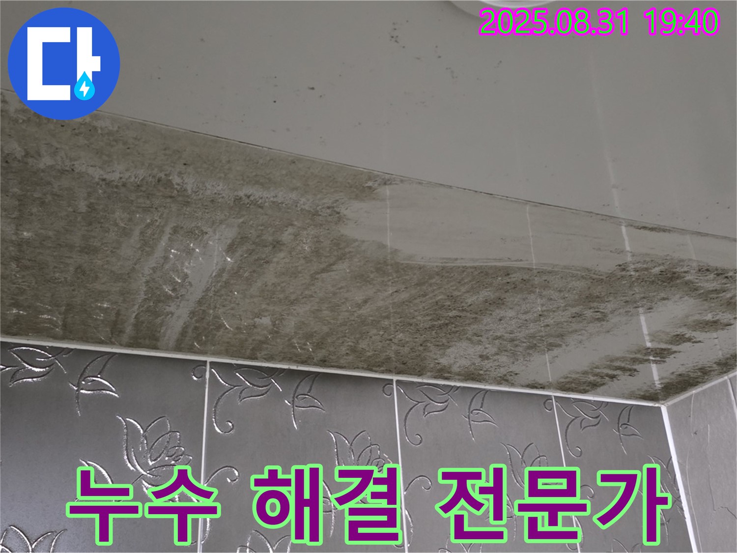 산운동 욕실 누수 - 천장 곰팡이 해결은 저희가 책임집니다!