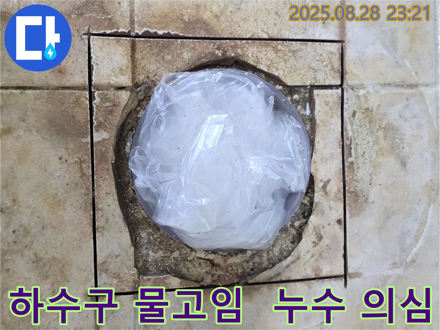중랑구 묵동 - 하수구 주변 물고임, 누수 의심
