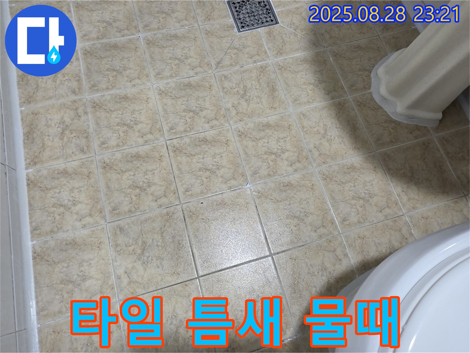 타일 틈새의 물때 - 중랑구 누수 전문가 해결