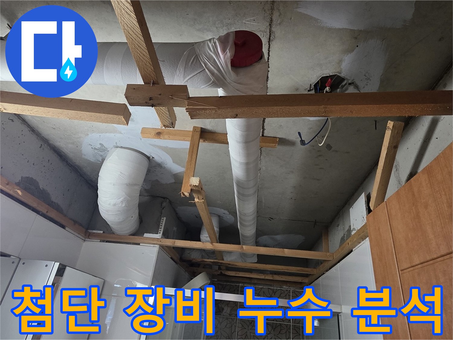 첨단 장비 사용 - 누수 원인 정밀 분석 작업