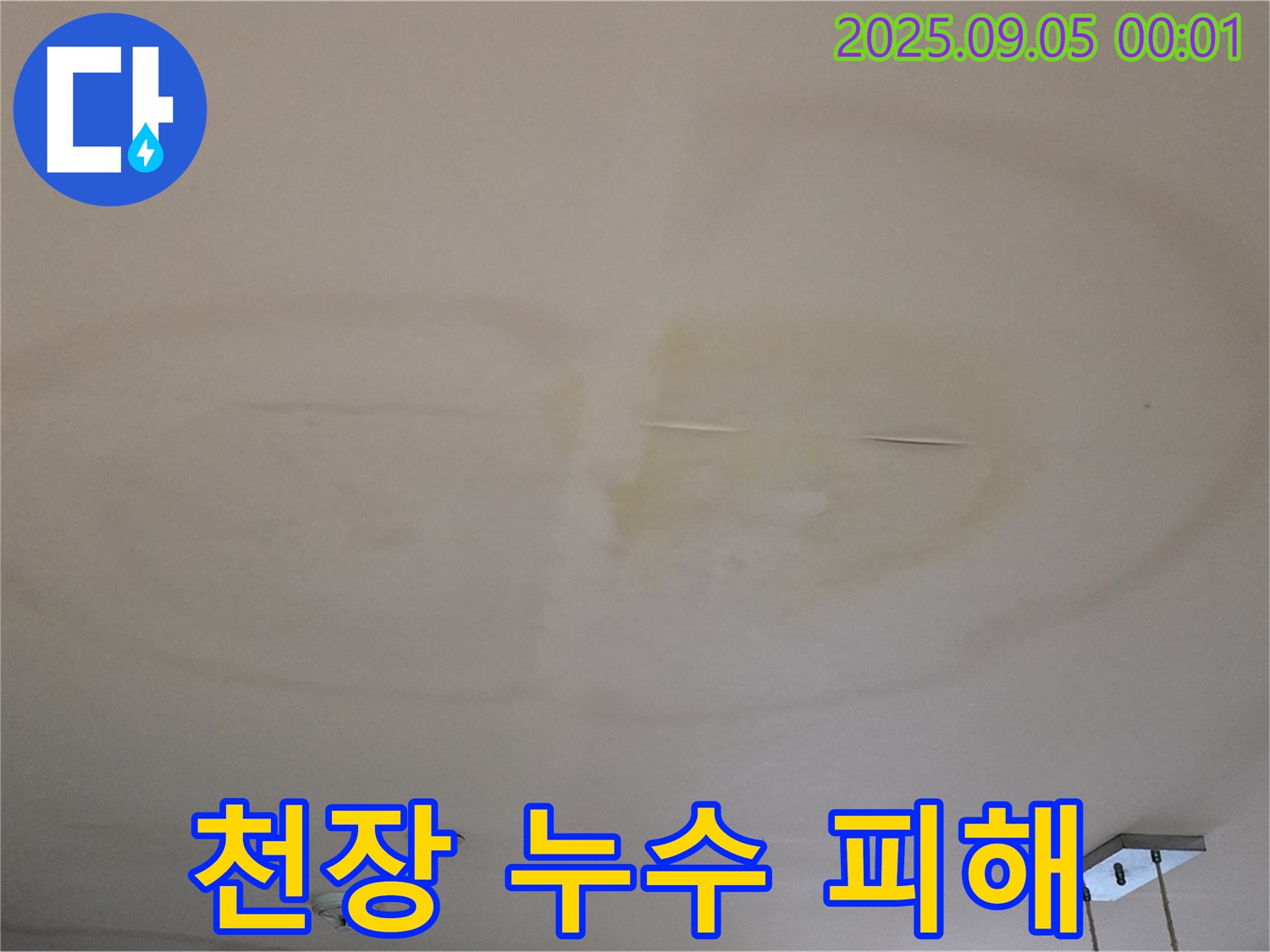 천장 누수 피해 - 빠른 진단 필수