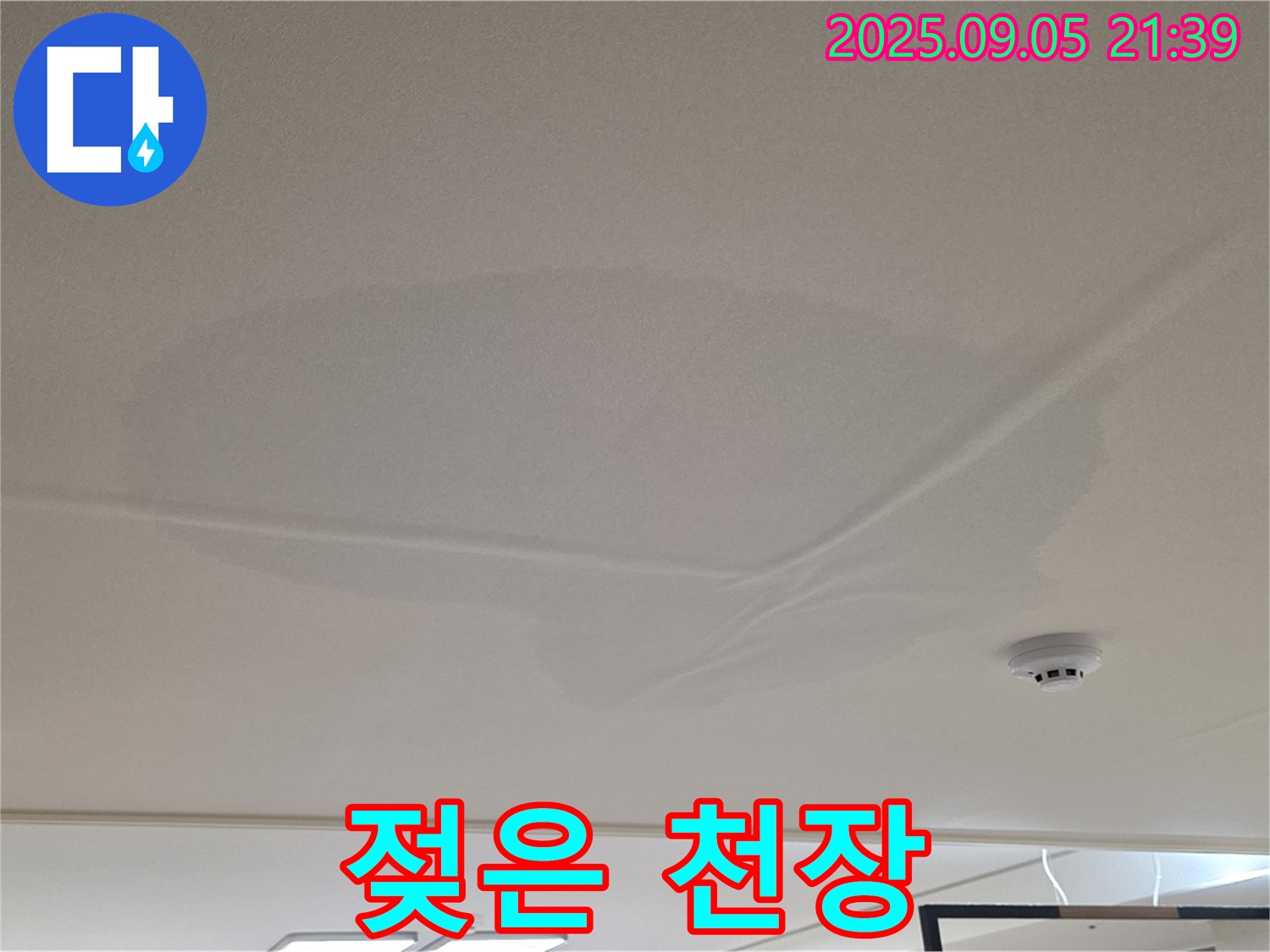 사가정 센트럴아이파크 - 천장 누수 흔적, 젖어있는 천장