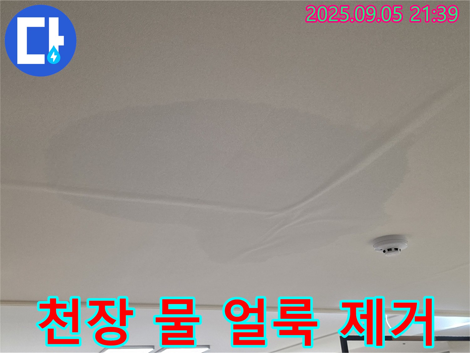 중랑구 면목동 아파트 누수 - 천장 물 얼룩 제거, 깨끗한 천장