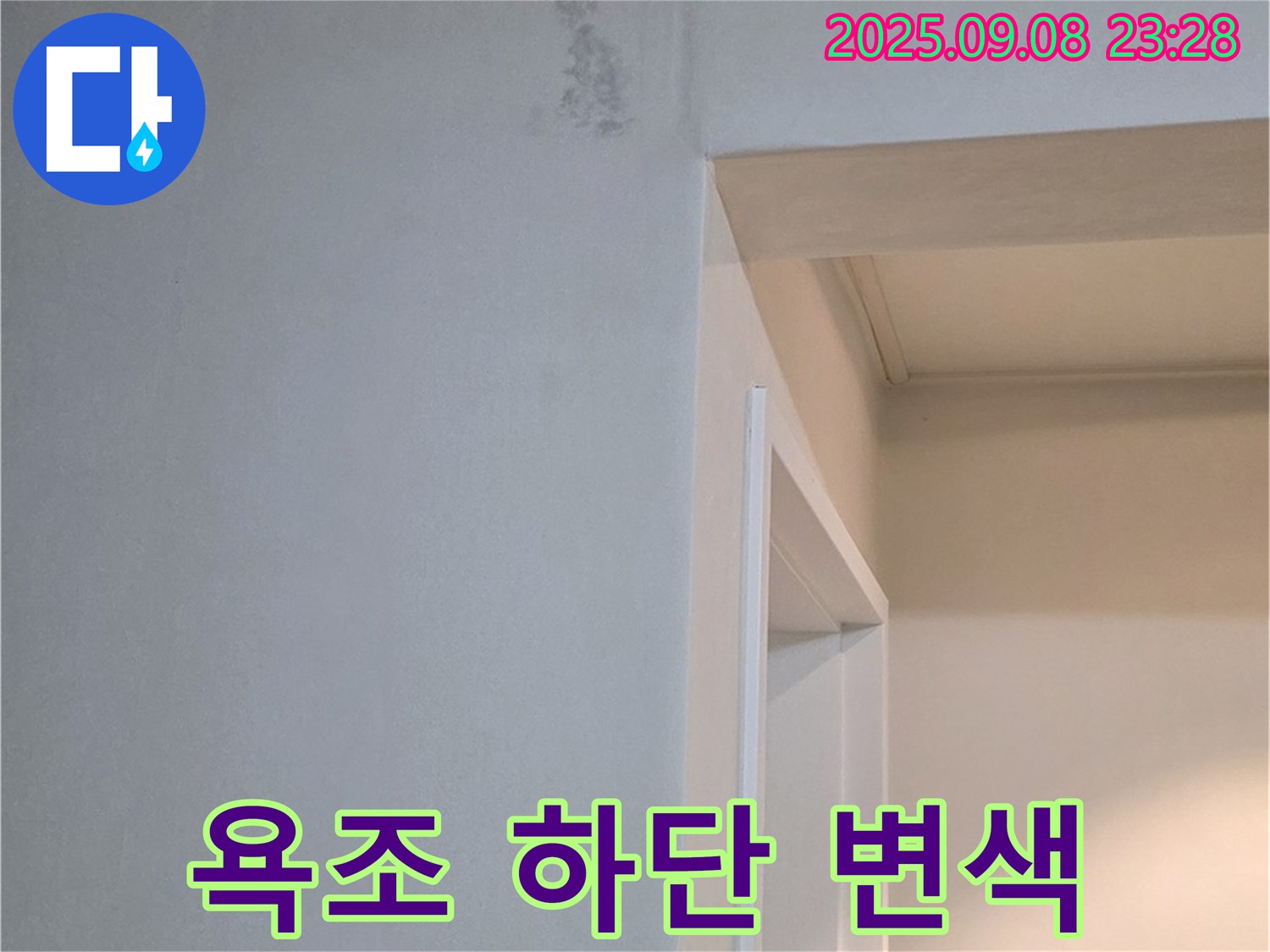 욕조 하단 변색 - 누수 가능성 진단