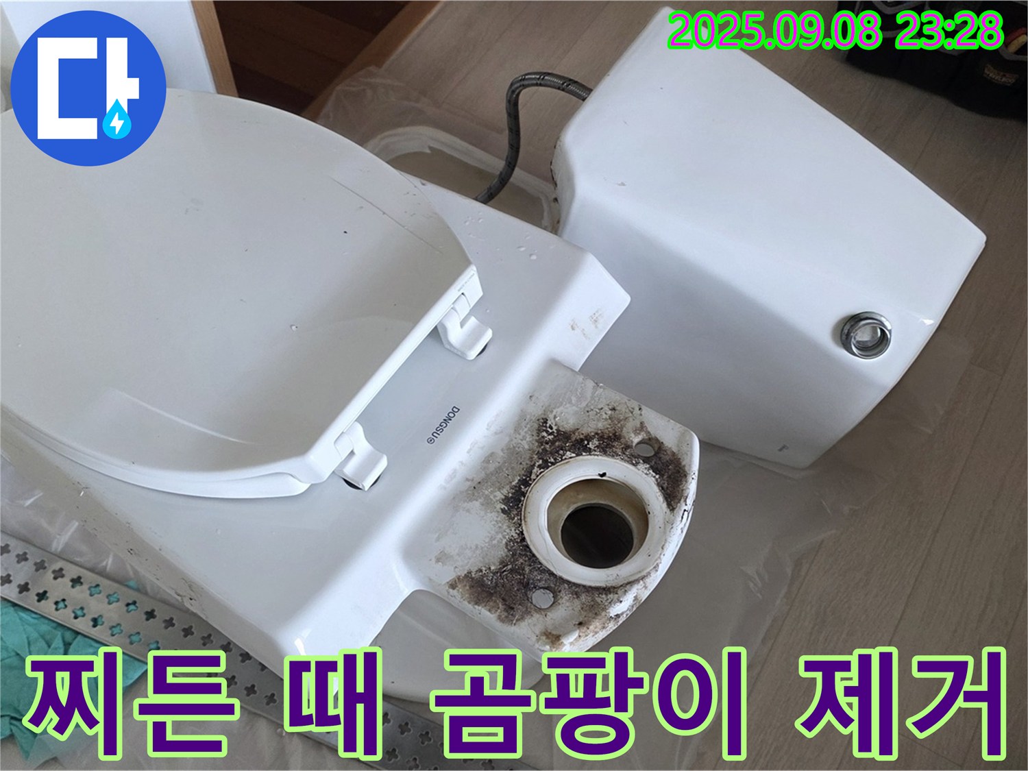찌든 때 곰팡이 제거 - 깨끗한 변기