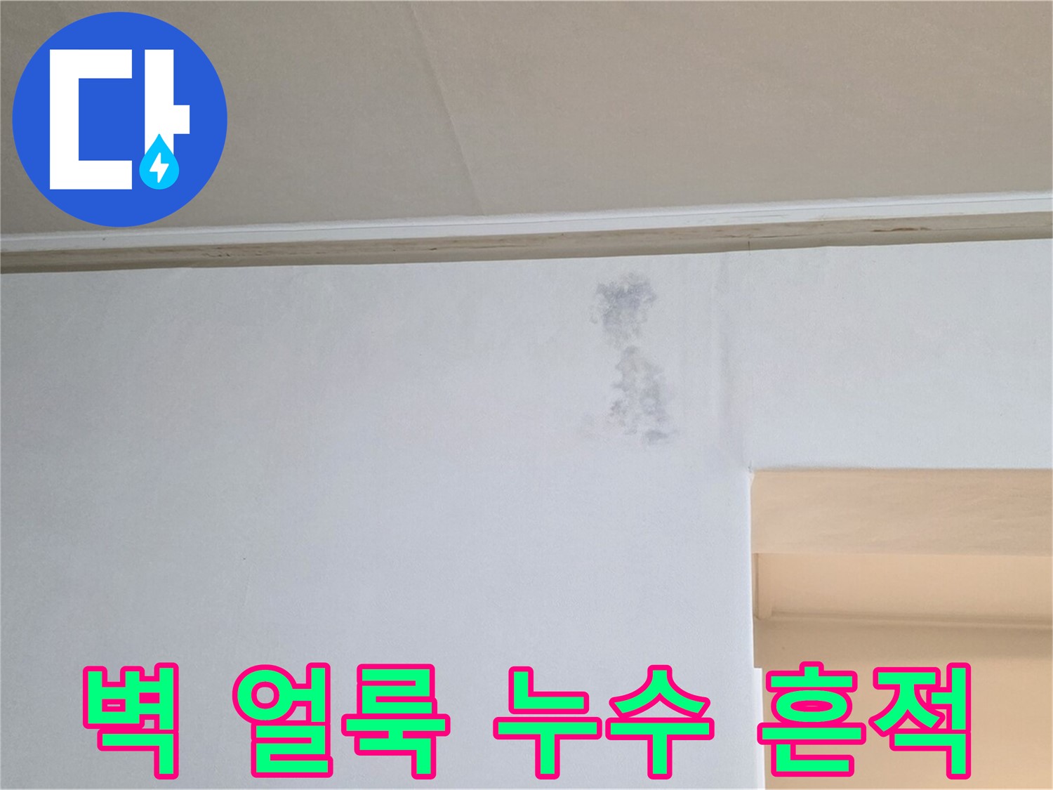 벽에 생긴 얼룩 - 누수 흔적 의심
