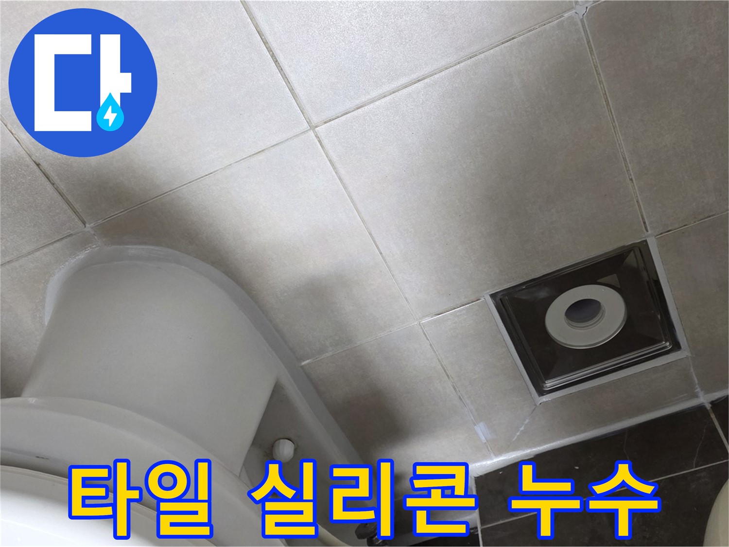 양주시 옥정동 율정마을 화장실 바닥 누수 - 타일 사이 실리콘 시공으로 해결