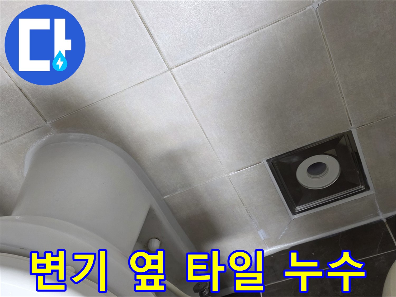 양주시 옥정동 율정마을 화장실 변기 옆 타일 틈새 누수 해결 작업