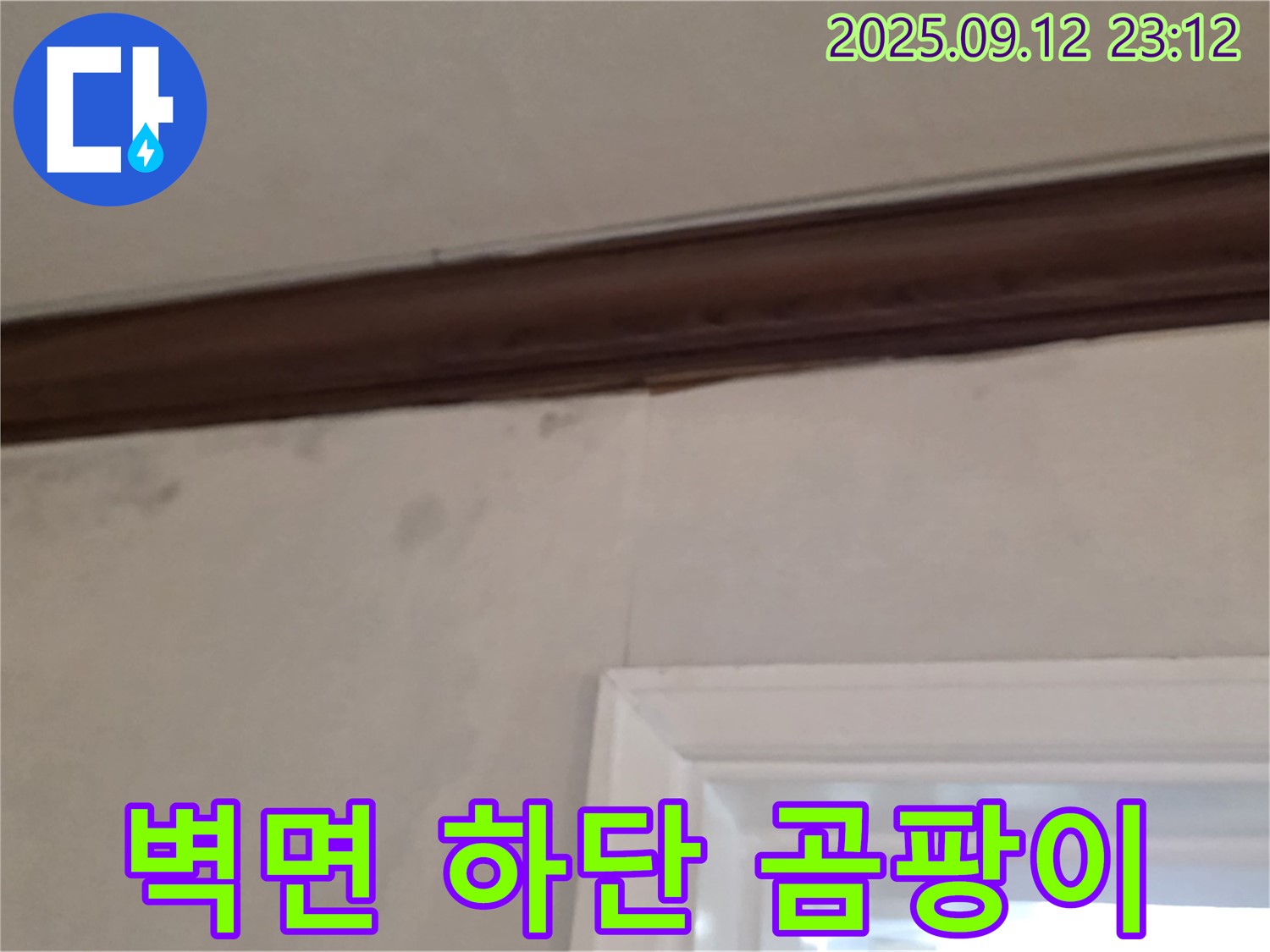 중계동 현대5차 아파트 벽면 하단 누수 - 곰팡이