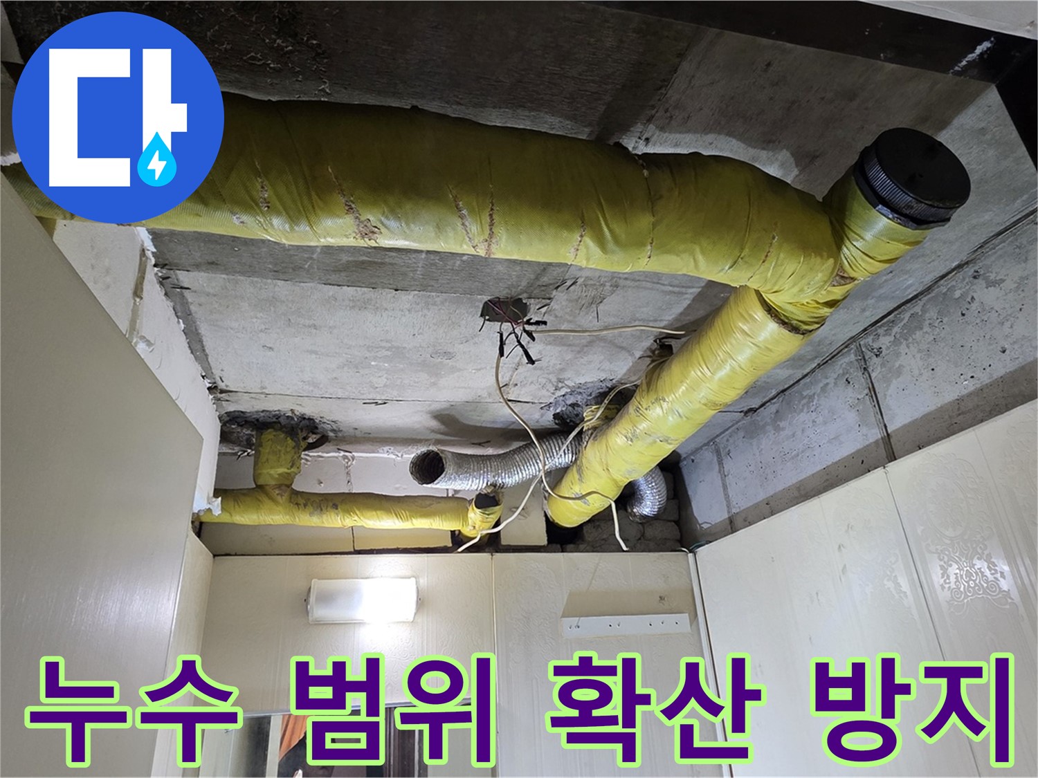 신사동 - 은평구 천장 누수 - 확산 방지 조치