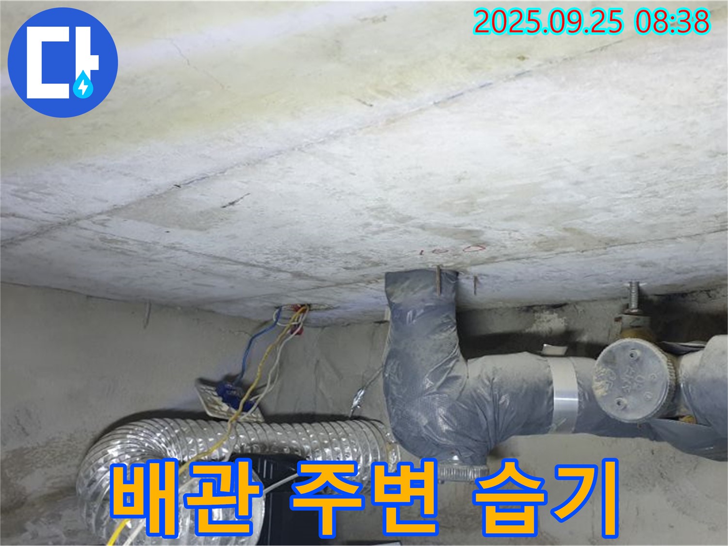 양주시 백석읍 연곡리 누수 - 천장 배관 주변 습기, 누수 신호일까?
