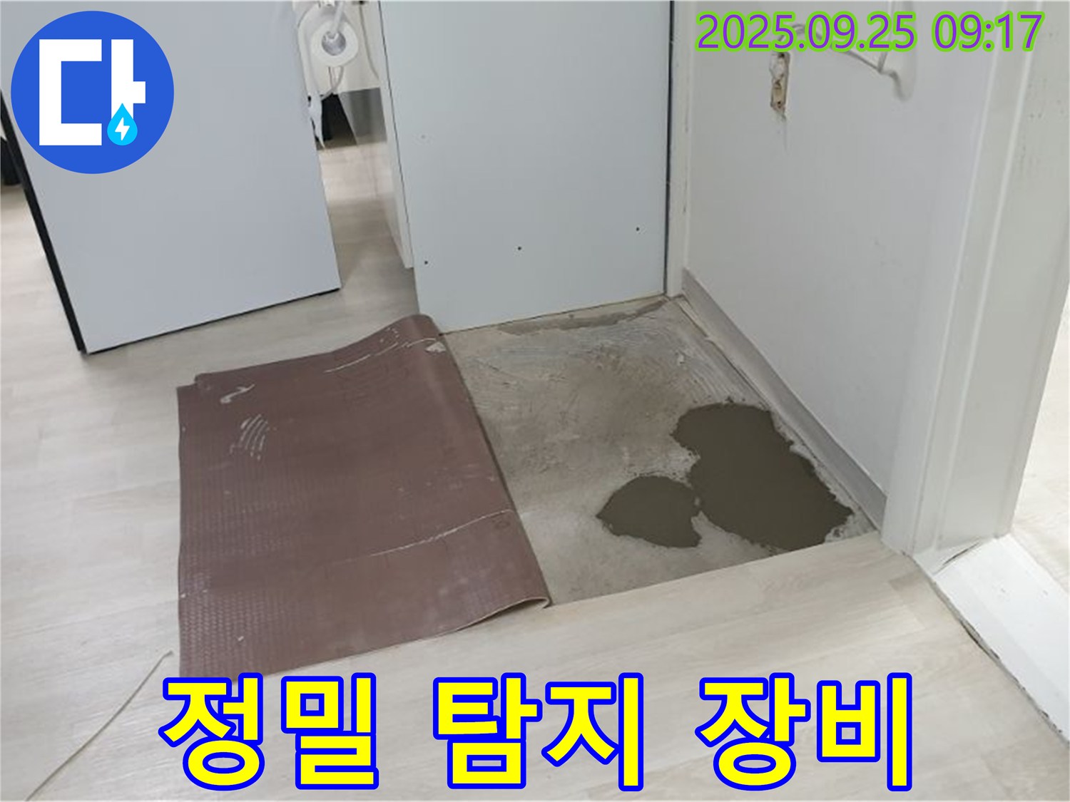 양주시 백석읍 연곡리 누수 - 타일 누수 정밀 탐지 장비 사용