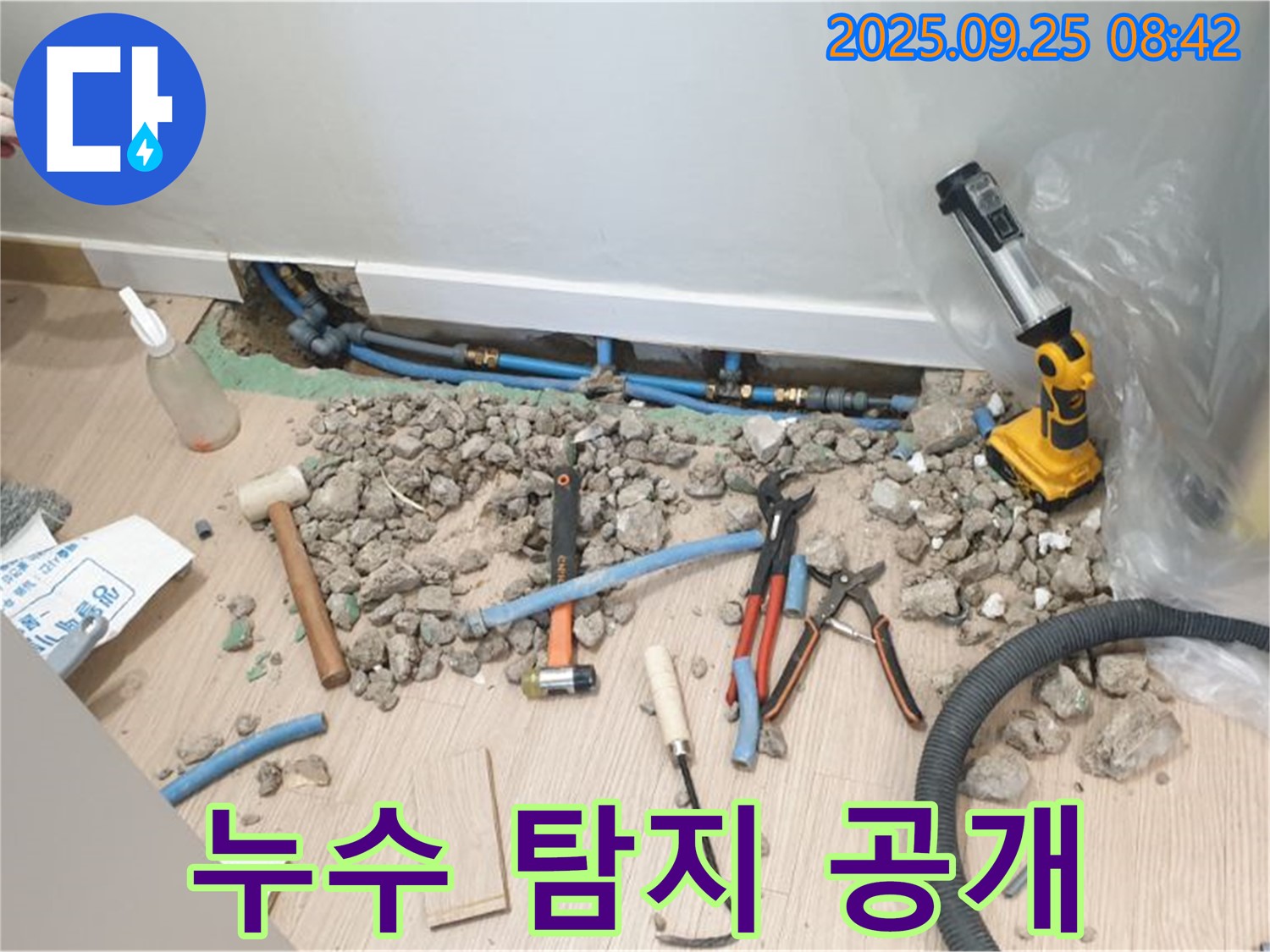 양주시 백석읍 가업리 누수 탐지 현장 - 꼼꼼한 장비 점검과 누수 위치 파악 과정