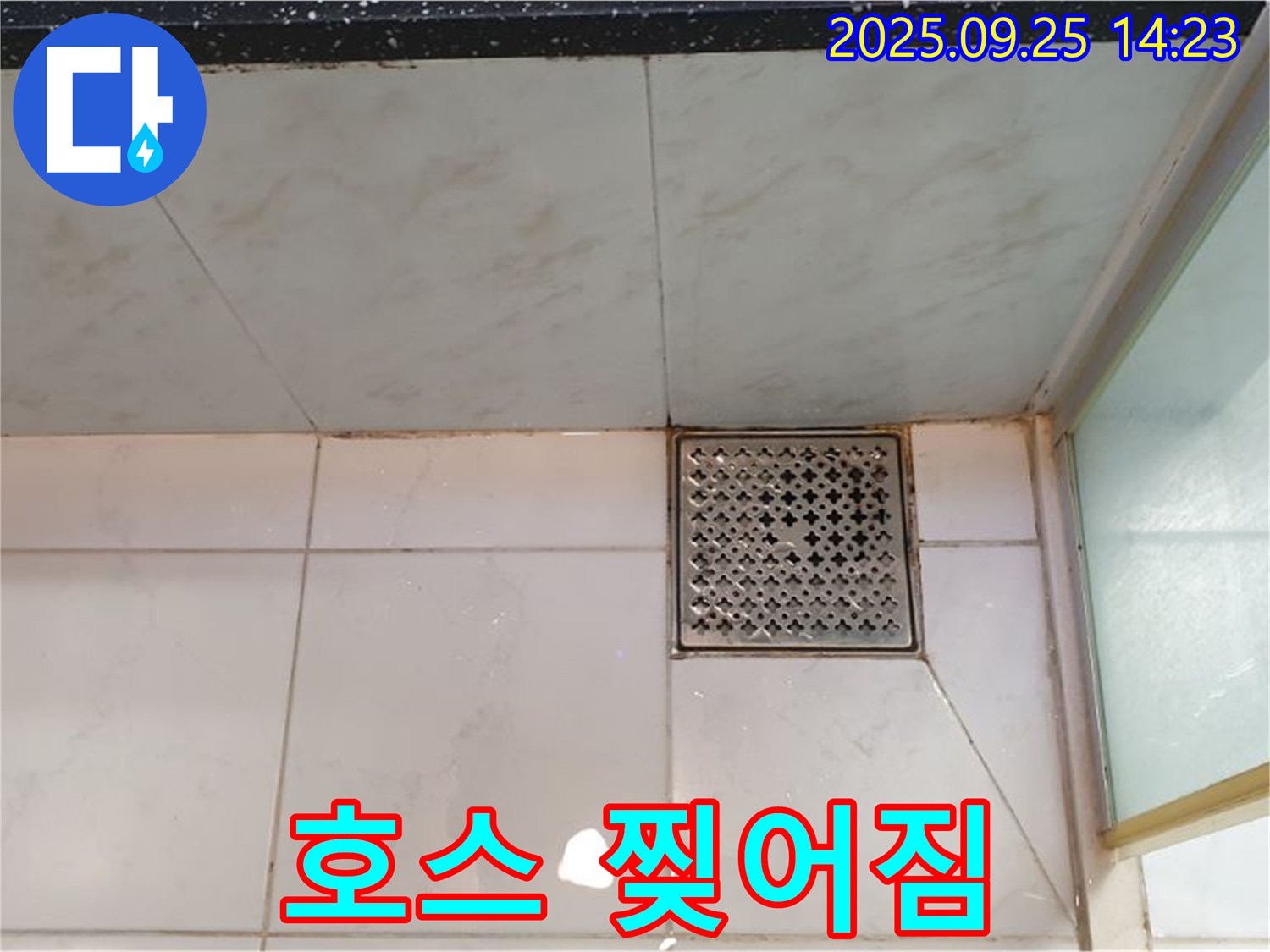 씽크대 배수 호스 찢어짐 - 새 호스로 교체