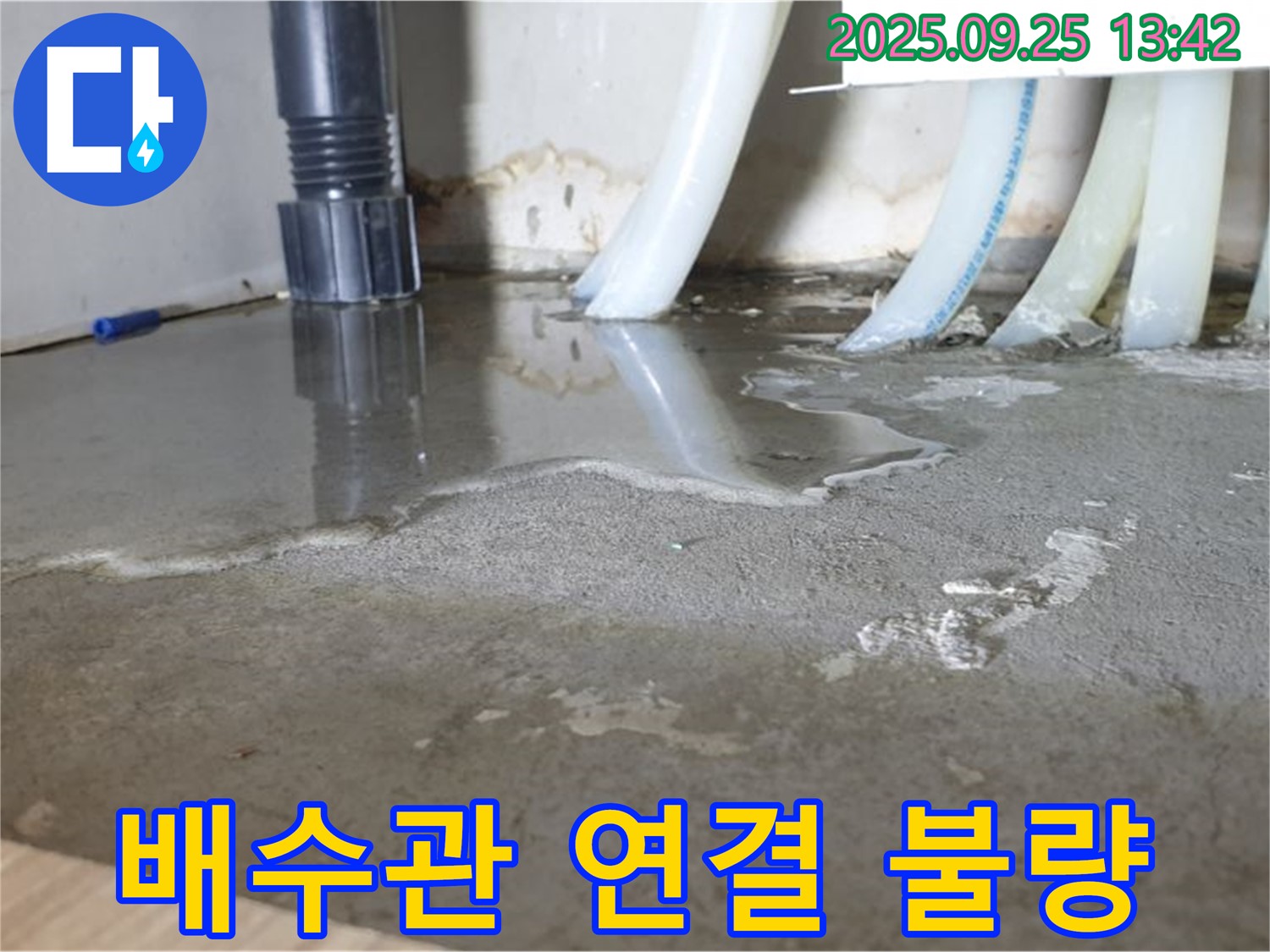의정부2동 배수관 연결 불량 - 꼼꼼하게 재연결하여 누수 해결