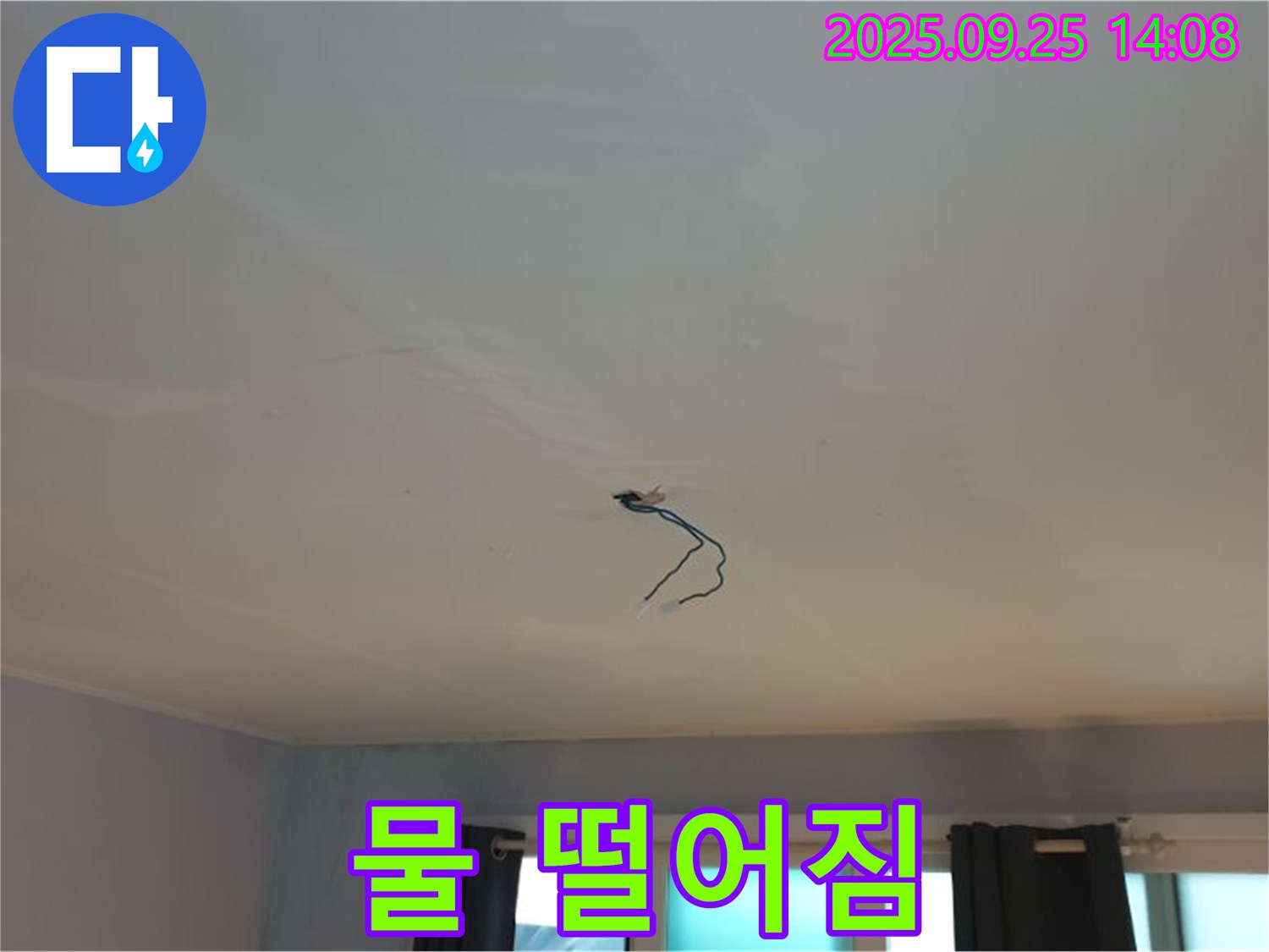 의정부 천장 - 물 떨어짐, 즉시 누수 조치 필요