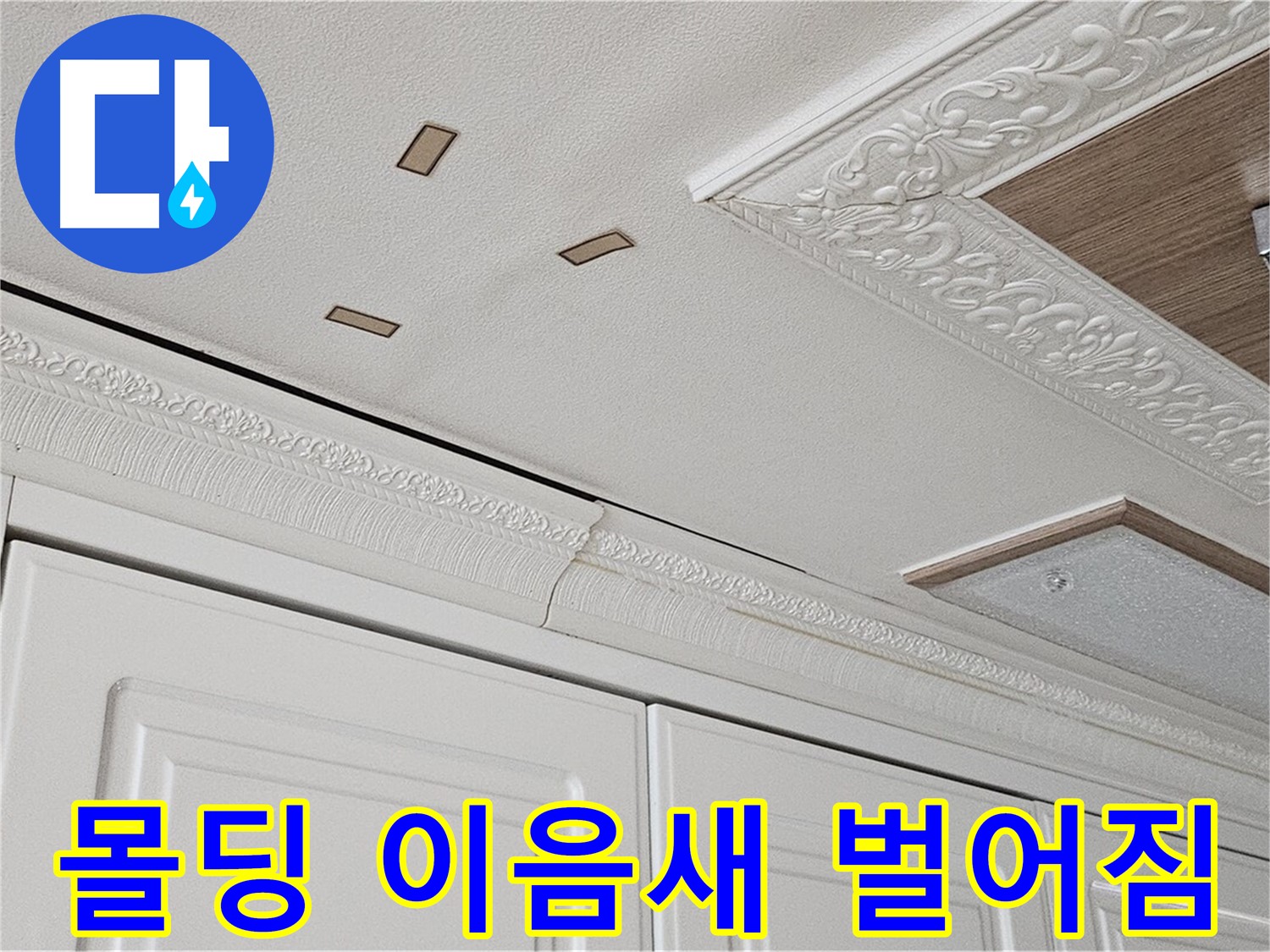 도봉구 누수 - 주방 천장 몰딩 이음새 벌어짐 - 누수 의심