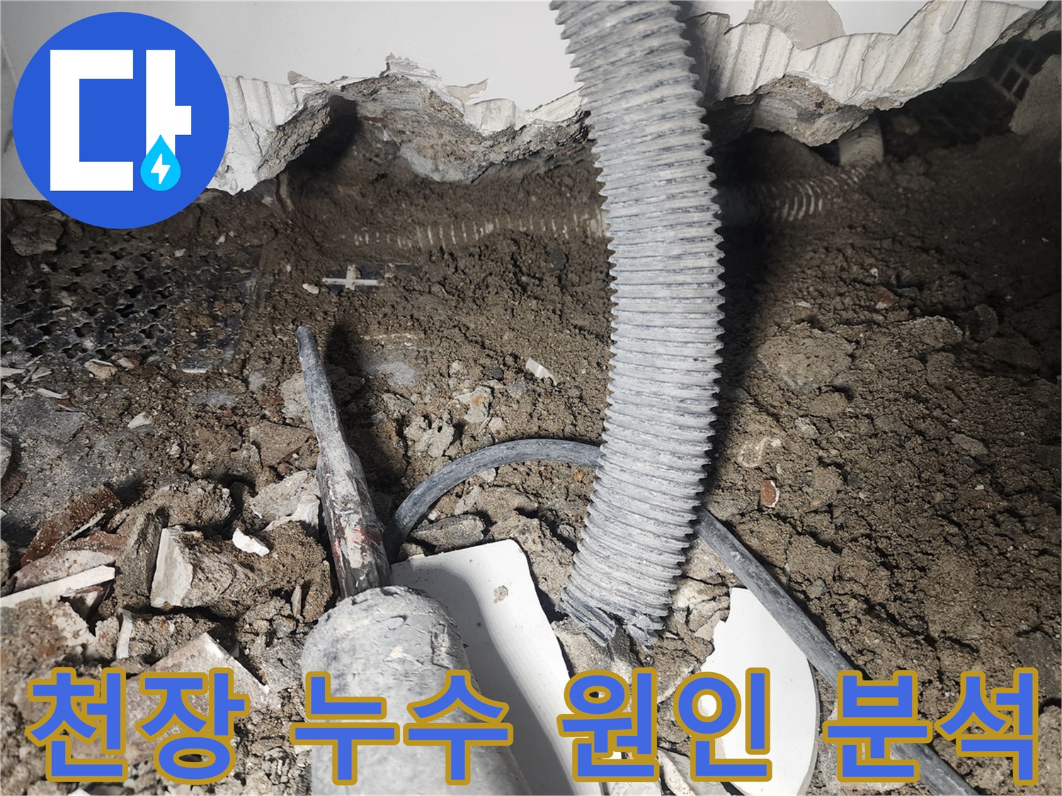 영등포 당산동 아파트 천장 누수 - 천장 내부 배관 문제 또는 방수 문제 의심