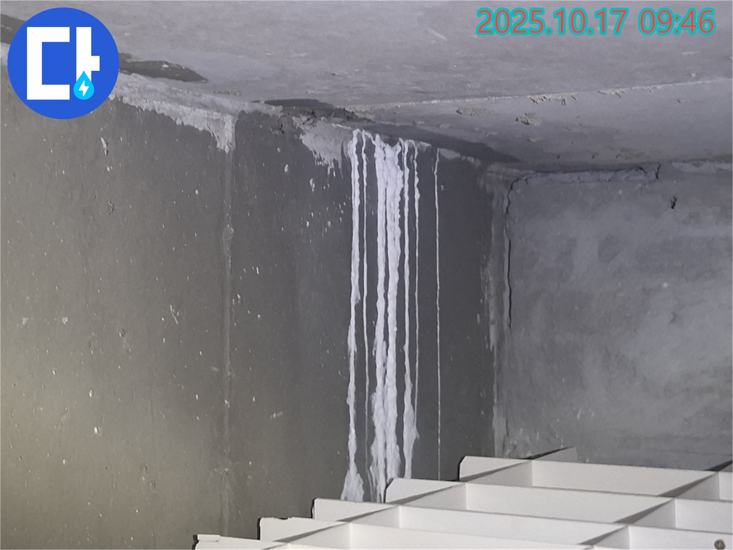 분당 삼평동 봇들마을2단지 아파트 계단실 벽면에서 석회수 누수 원인 분석 및 해결 전략을 수립하고 있습니다 - 정확한 원인 분석을 바탕으로 한 해결 전략은 누수 문제를 근본적으로 해결합니다.
