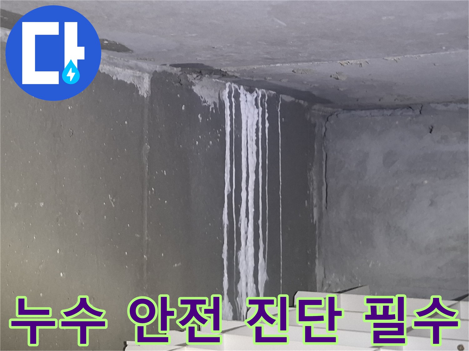 분당구 봇들마을 건물 계단 누수 - 안전 진단 필요