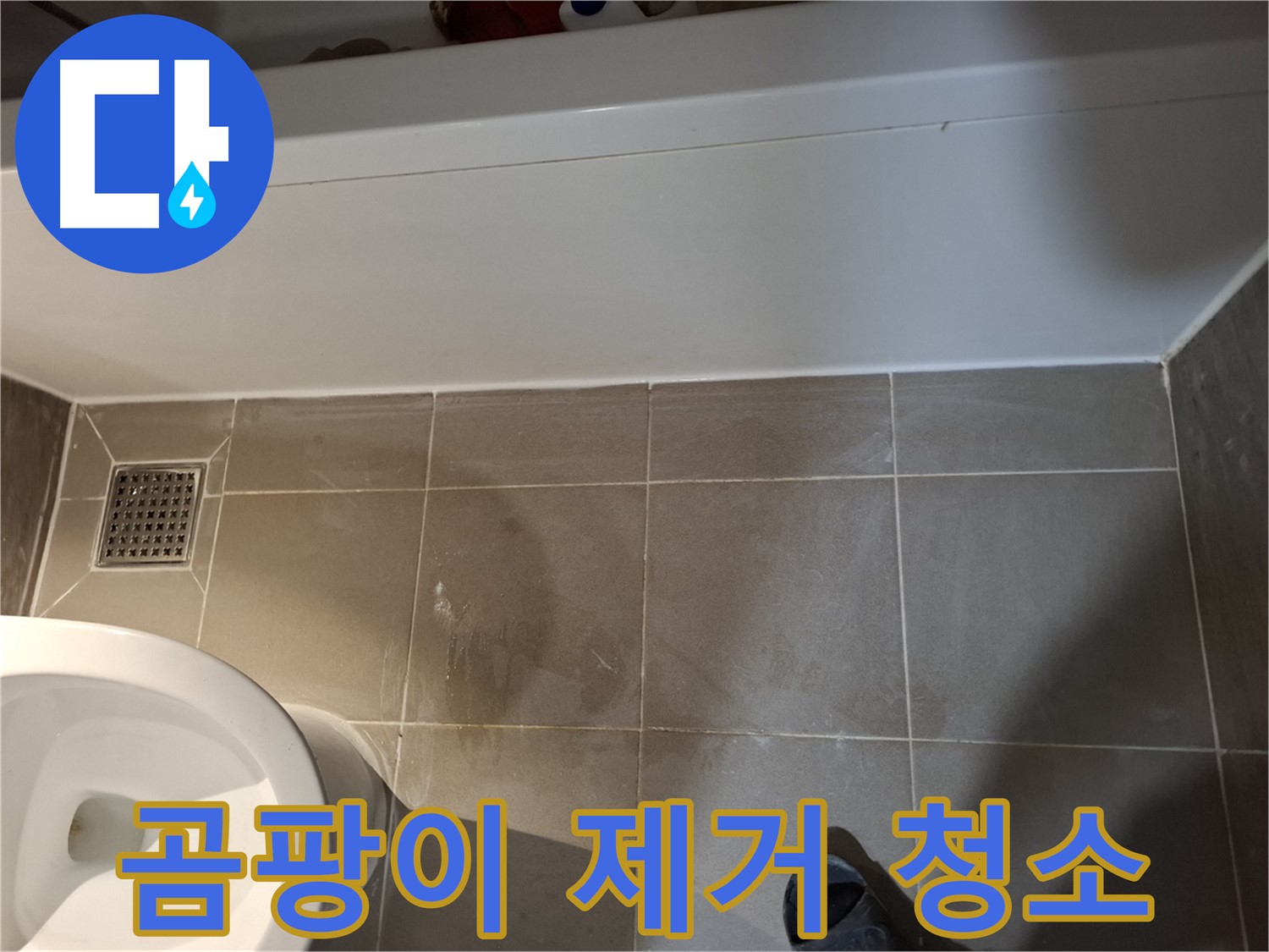 타일 틈새 곰팡이 제거 및 청소 - 깨끗한 환경