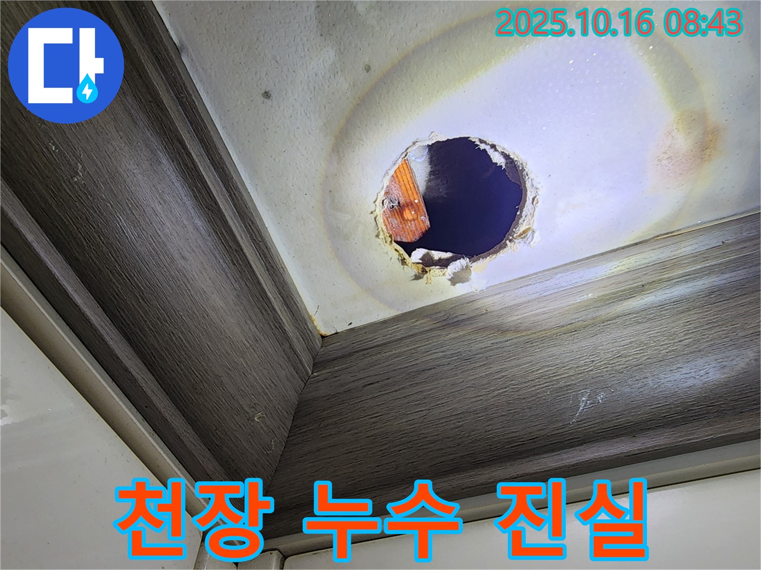 양주 천장 누수 - 구멍 속 숨겨진 누수의 진실을 밝히다