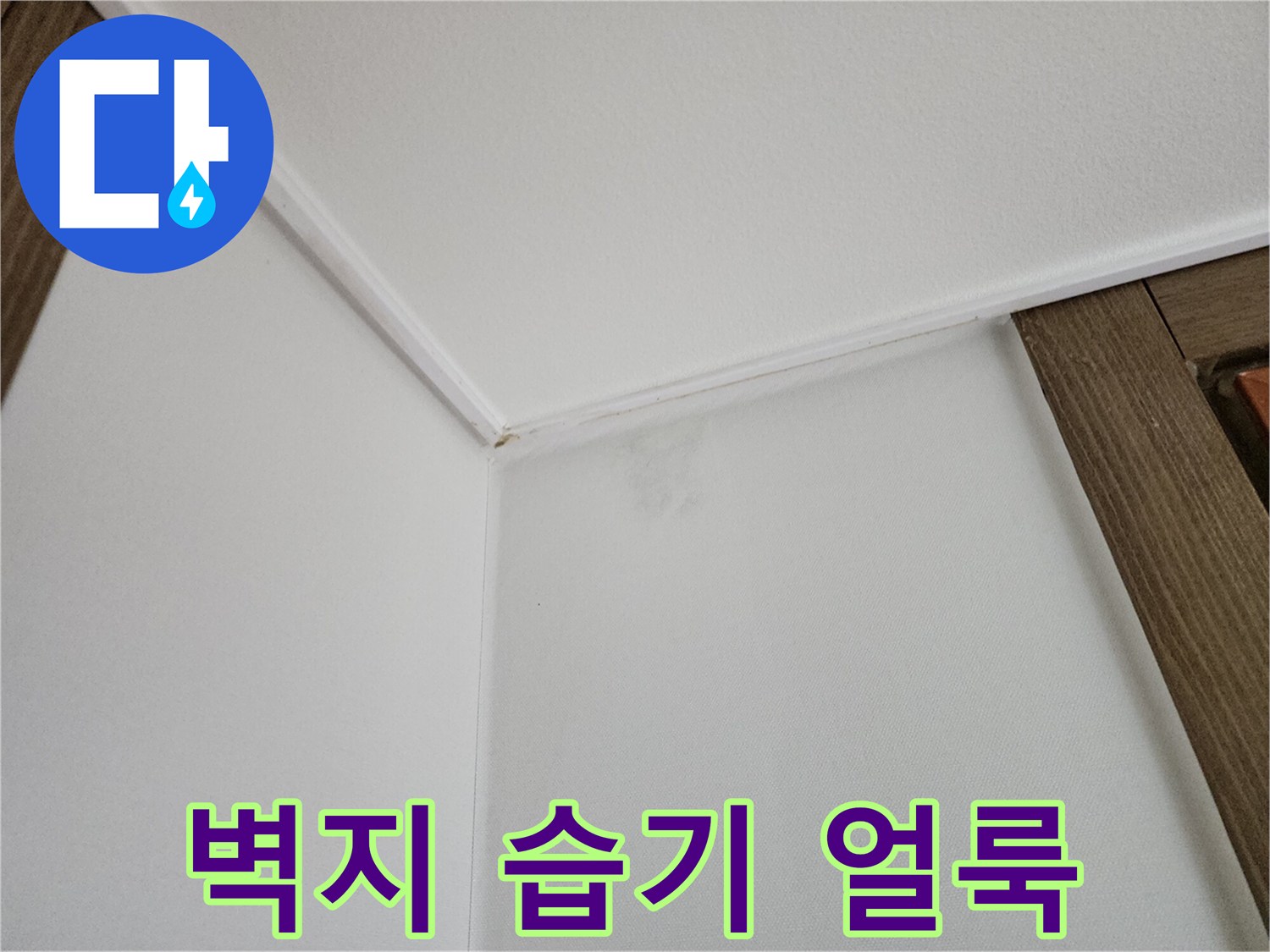 주방-천장-모서리의-축축한-물자국-상태