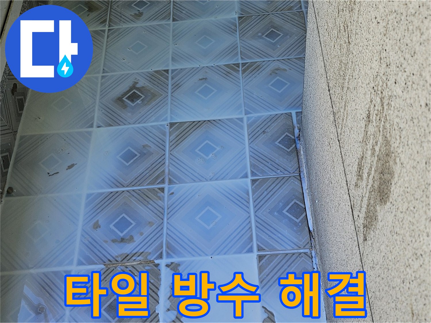 타일 틈새 누수 방수 - 백시멘트 교체 및 곰팡이 방지