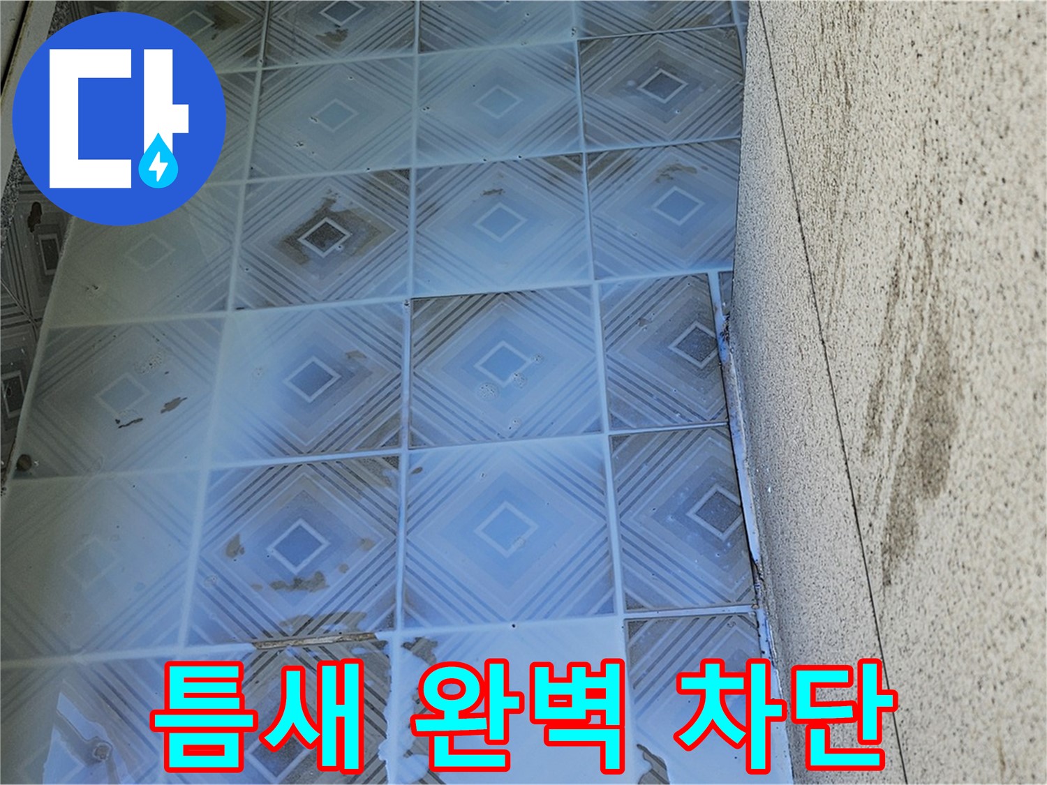 타일 틈새 누수 완벽 차단 - 백시멘트 꼼꼼 시공