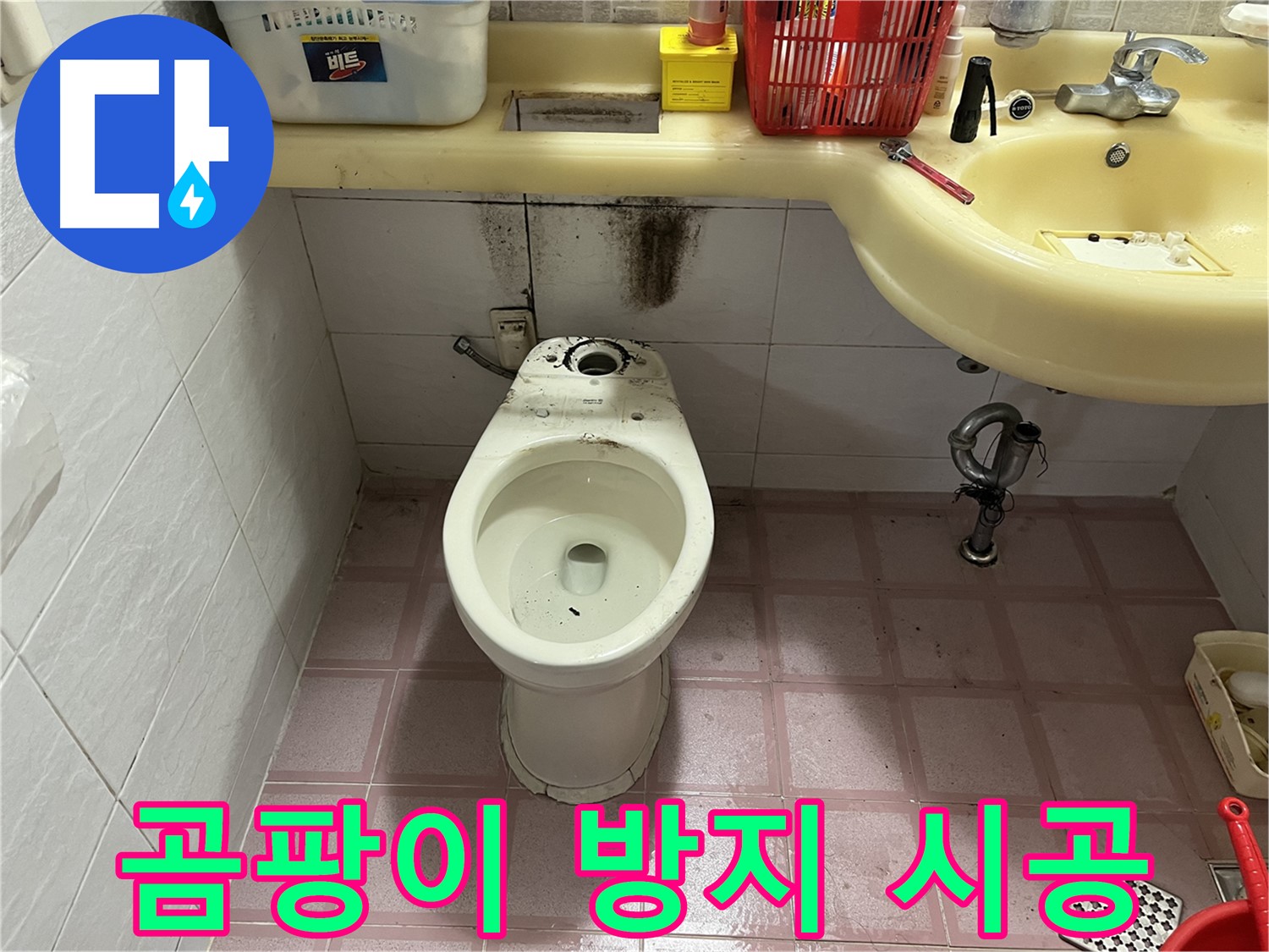 시흥동 변기 누수 - 곰팡이 방지 및 청결 유지 시공