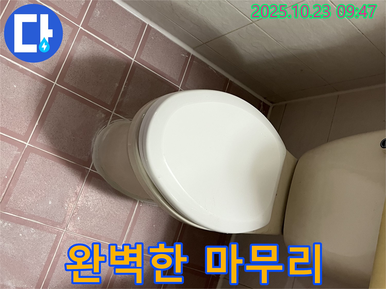 금천구 형제맨션빌 변기 - 완벽한 마무리