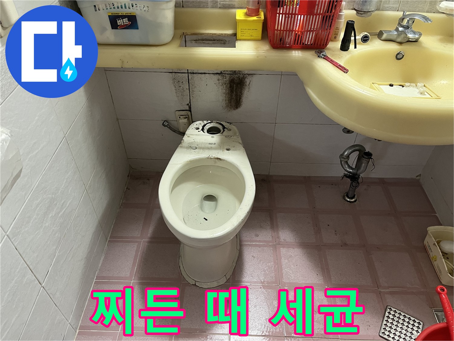 금천구 시흥동 변기 누수 - 찌든 때와 세균 번식 확인