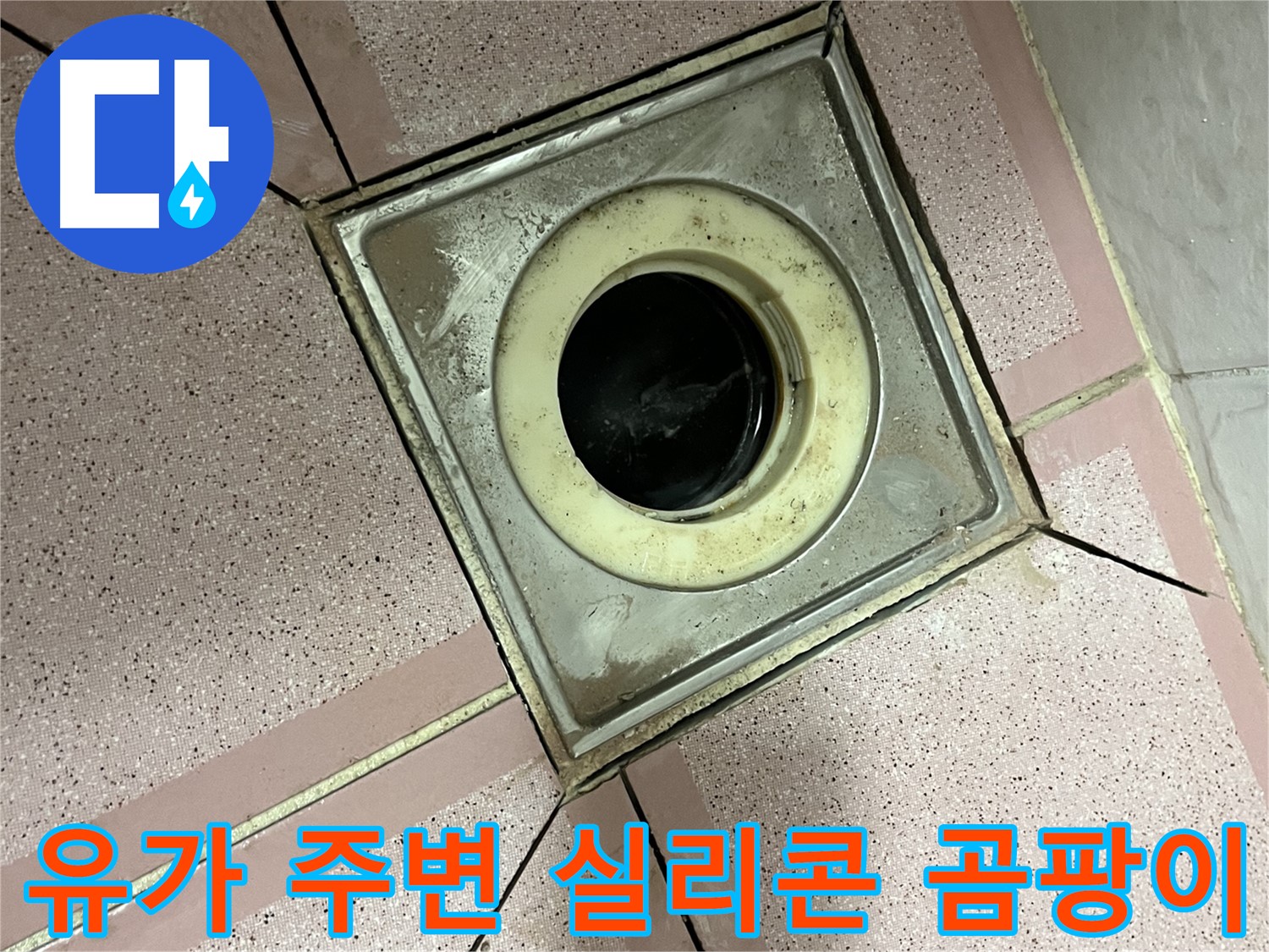 독산동 형제빌 화장실 유가 주변 실리콘 곰팡이 확인 - 제거 작업 준비
