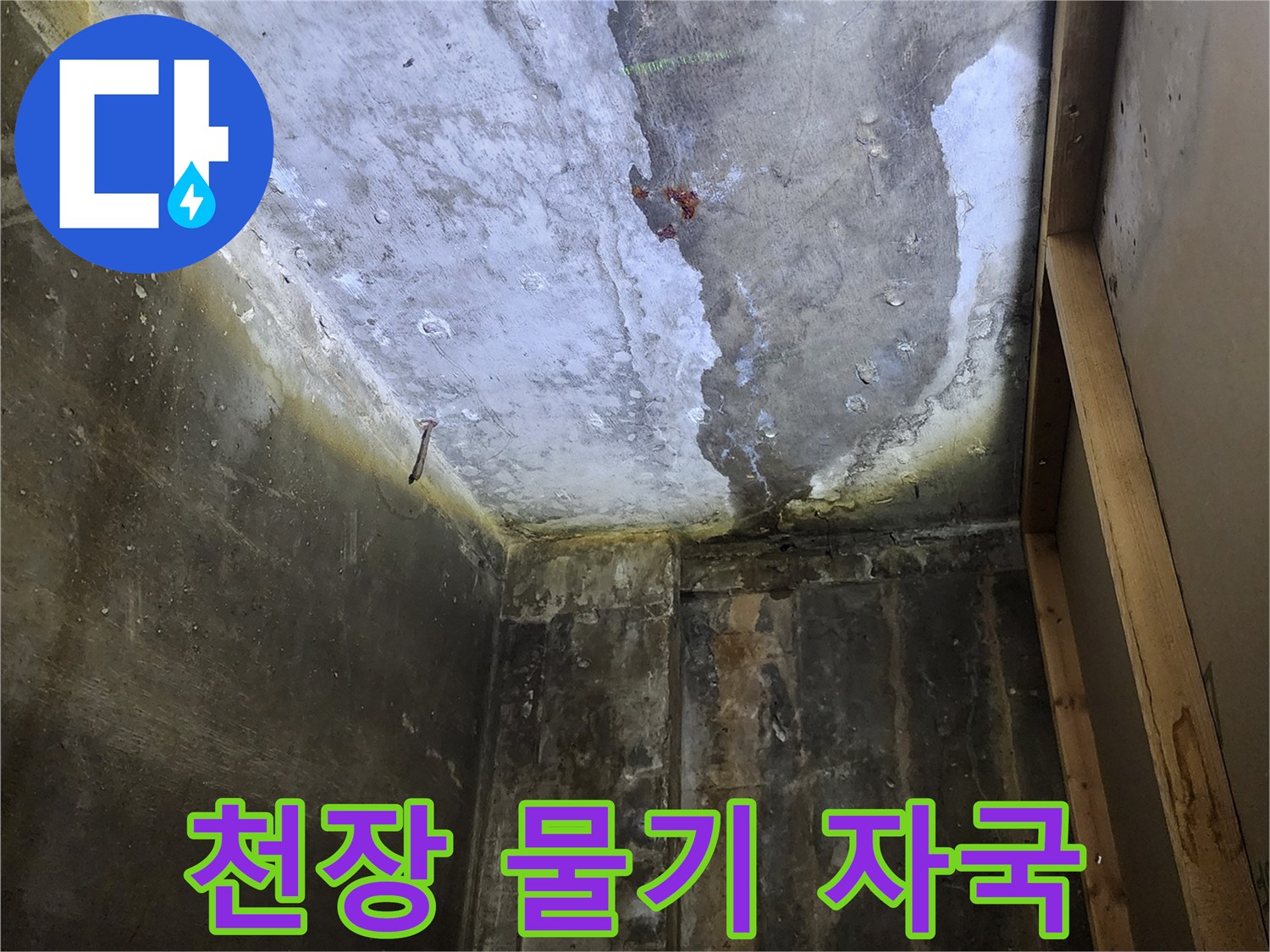누수로-인한-콘크리트-슬래브-습기-침투-현황