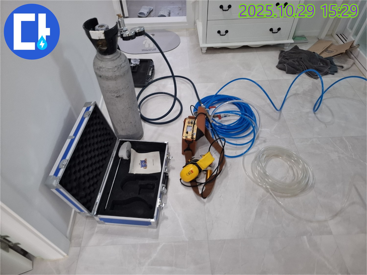 고양시 덕양구 행신동 누수 - 가스 탐지 장비로 꼼꼼하게 누수 원인을 진단합니다 - 정확한 진단이 빠른 해결의 시작입니다.