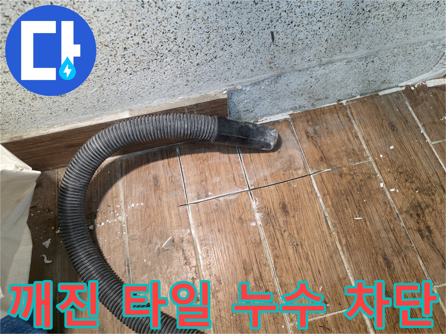 동두천 누수 해결 - 깨진 타일 틈새로 스며드는 물, 완벽 차단